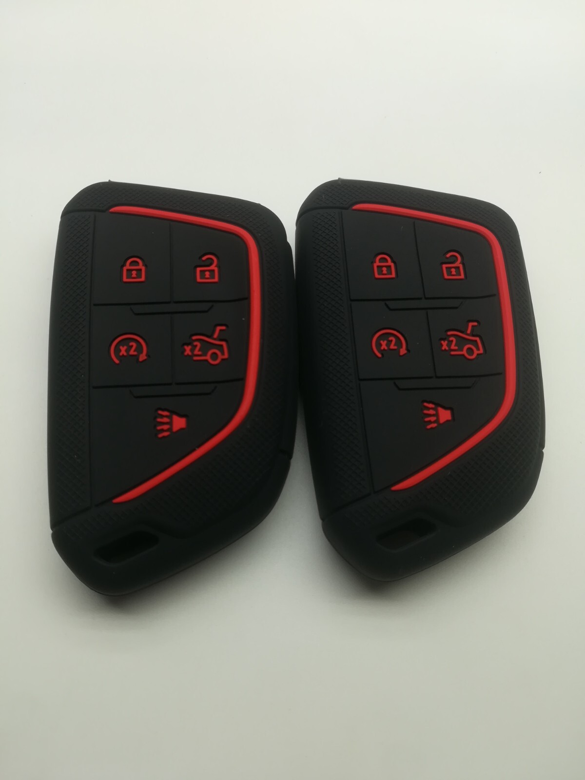 2*Silicone Fob Key Cover for 2020 2021 2022 2023 2024 Cadillac CT4 Cadillac CT5