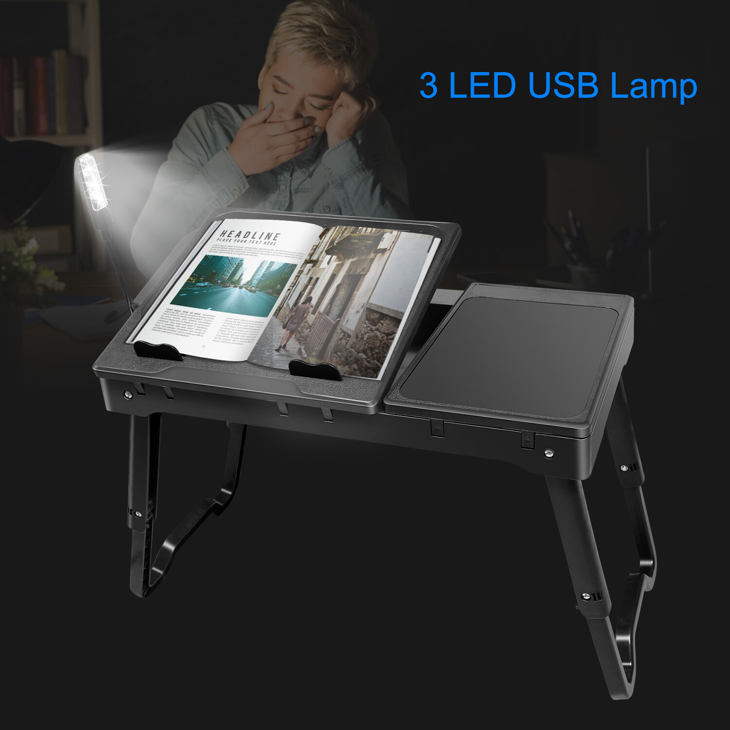 Portable Laptop Notebook Table Foldable Stand Sofa Bed Lap Tray Computer Desk