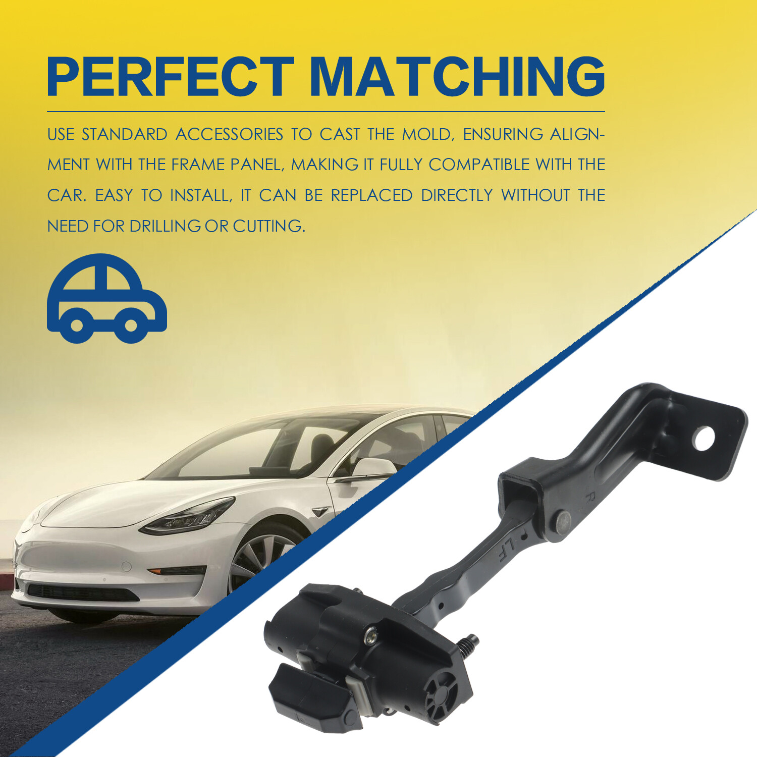 New RH Front Door Stop Check For 2017-2021 Tesla Model 3