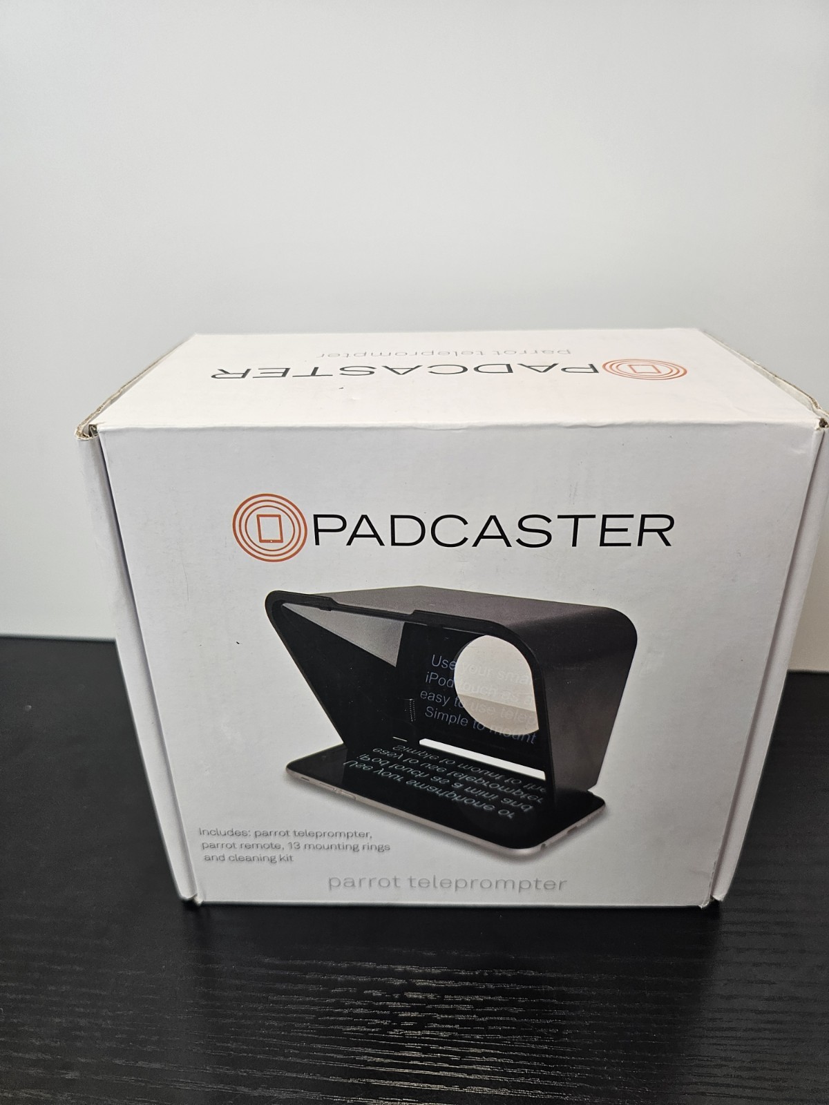 [Open Box] Padcaster Parrot Teleprompter: Remote, Mount Rings, & Cleaning Kit
