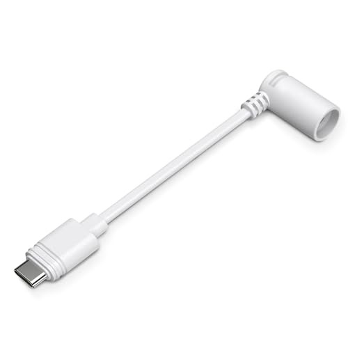 White Ring Barrel Plug to USB-C Adapter - Compatible with 1st Gen Solar Panel,