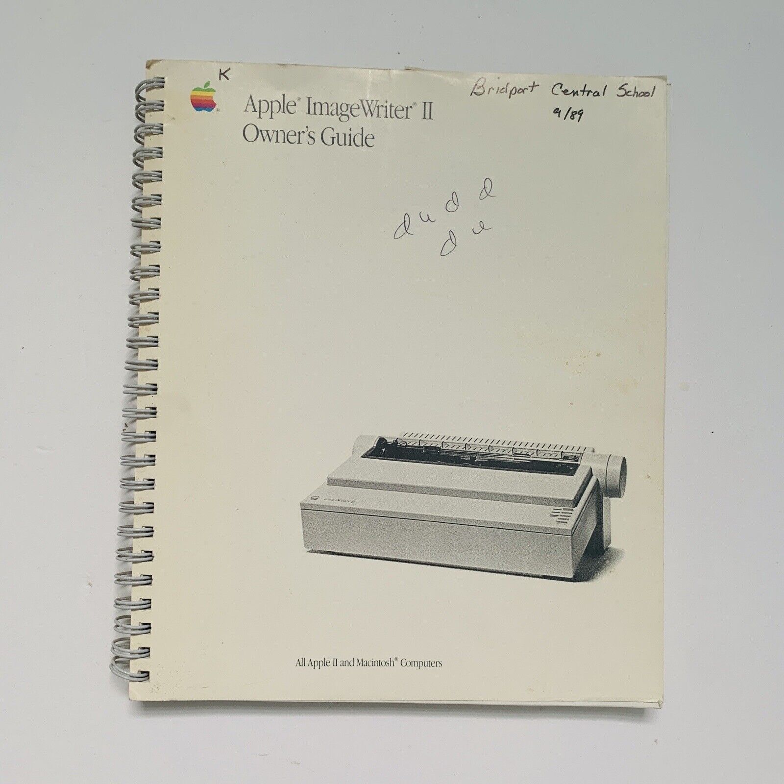 Apple ImageWriter II Owner’s Guide VTG 1988