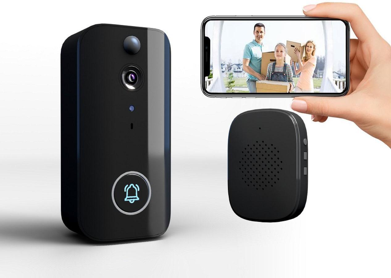 Wireless WiFi Video Doorbell with Chime Battery IR Motion Detect App Door Camera