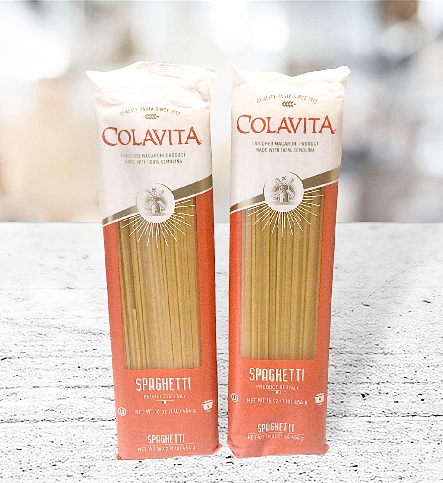 2 Colavita 100% Semolina Spaghetti Noodles~Product of Italy~1.lb Each