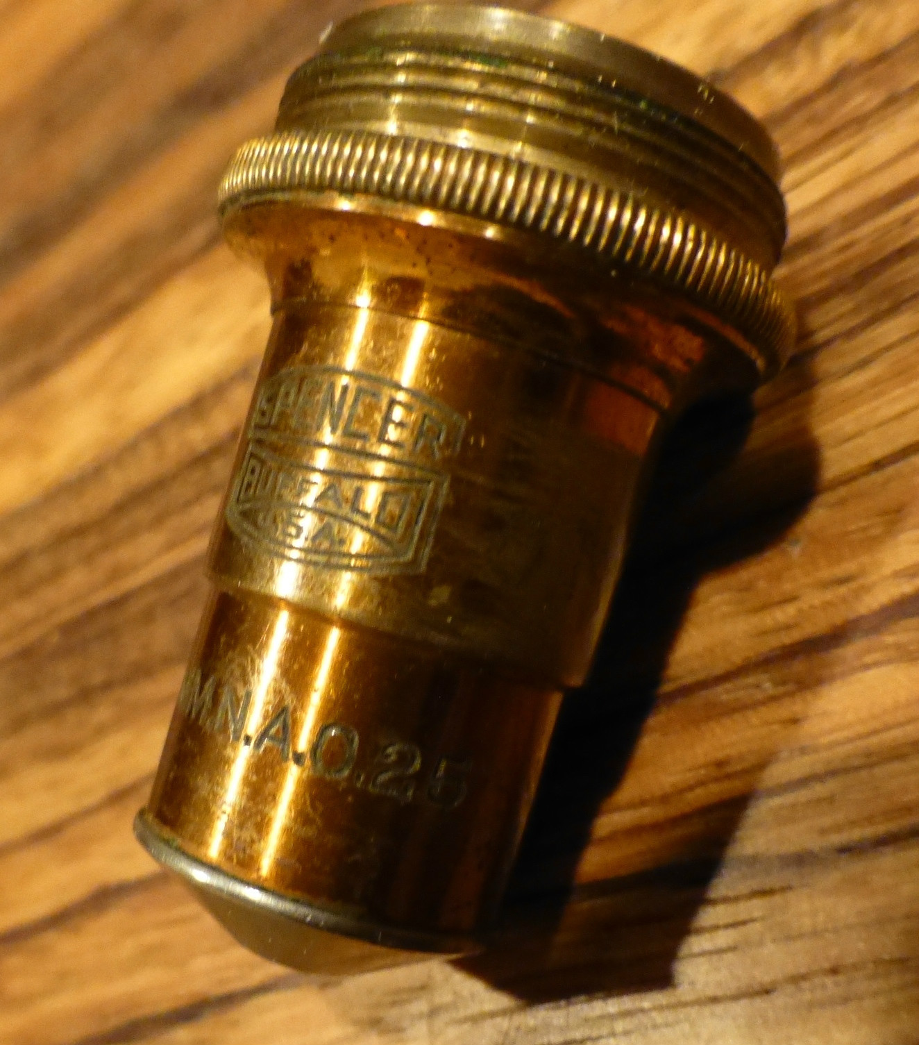 Superb Antique microscope objective-Spencer, condition [Y8-W6-A8]