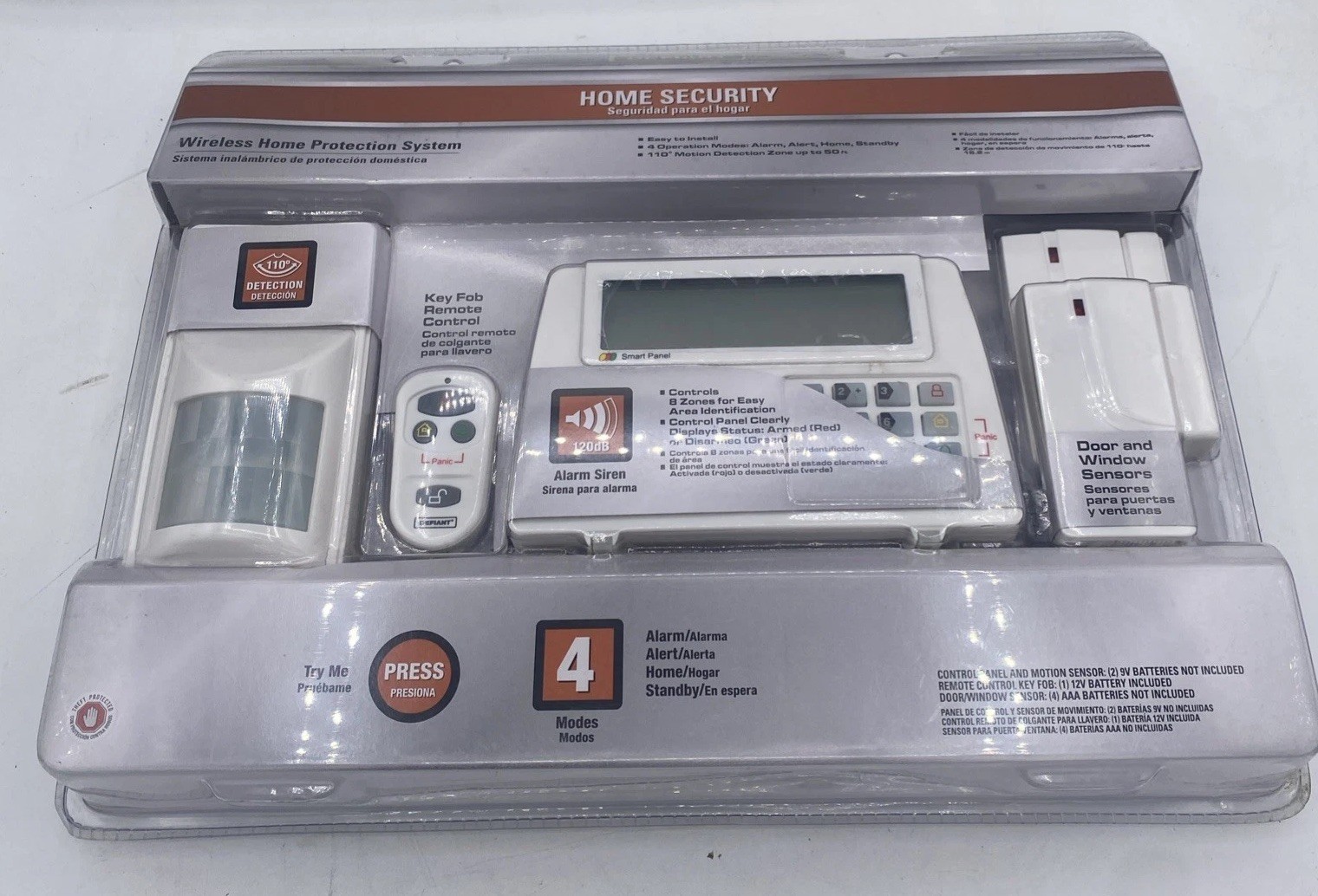 Defiant Wireless Home Security System NO Bluetooth/Internet connection required