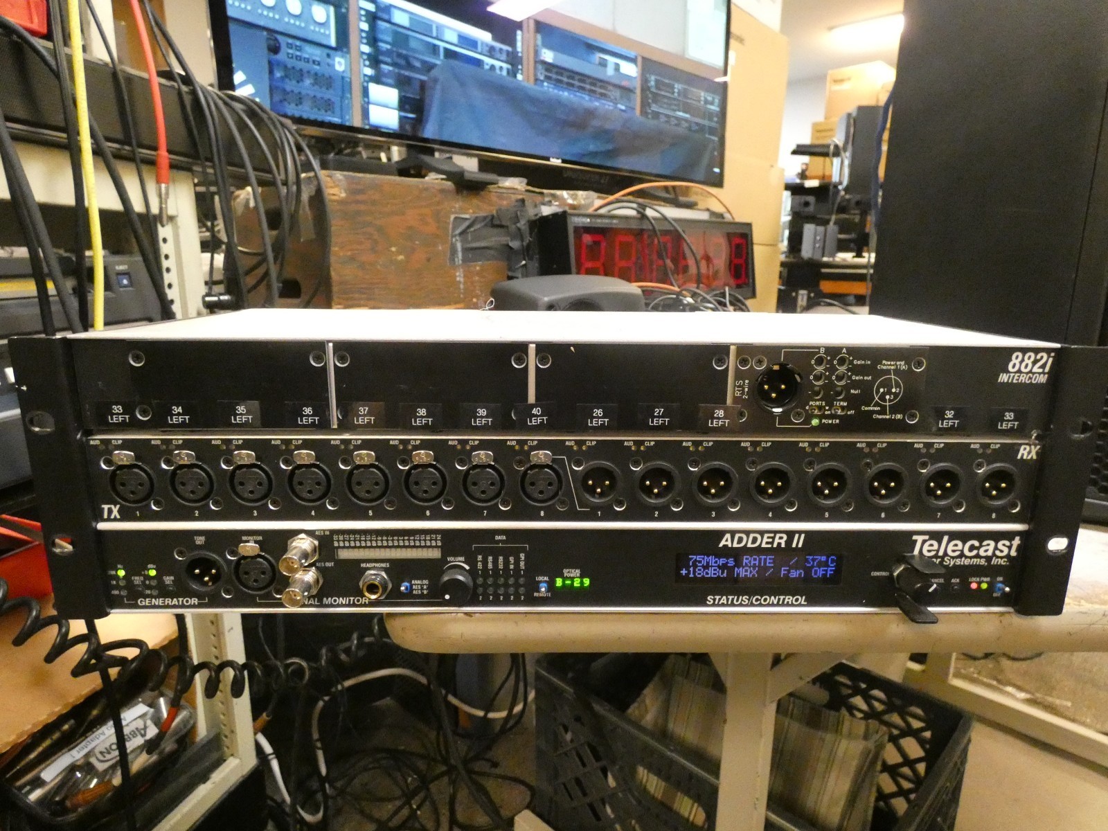 Telecast Fiber Adder II 882i Intercom Fiber System TX/RX