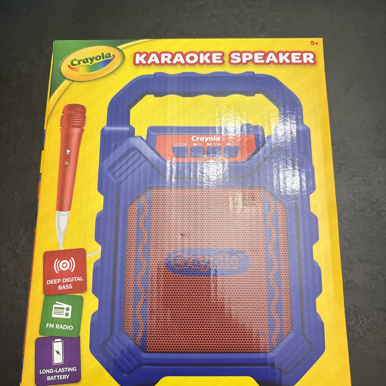 New CRAYOLA KARAOKE SPEAKER BLUETOOTH FM RADIO BATTERY MICROPHONE red