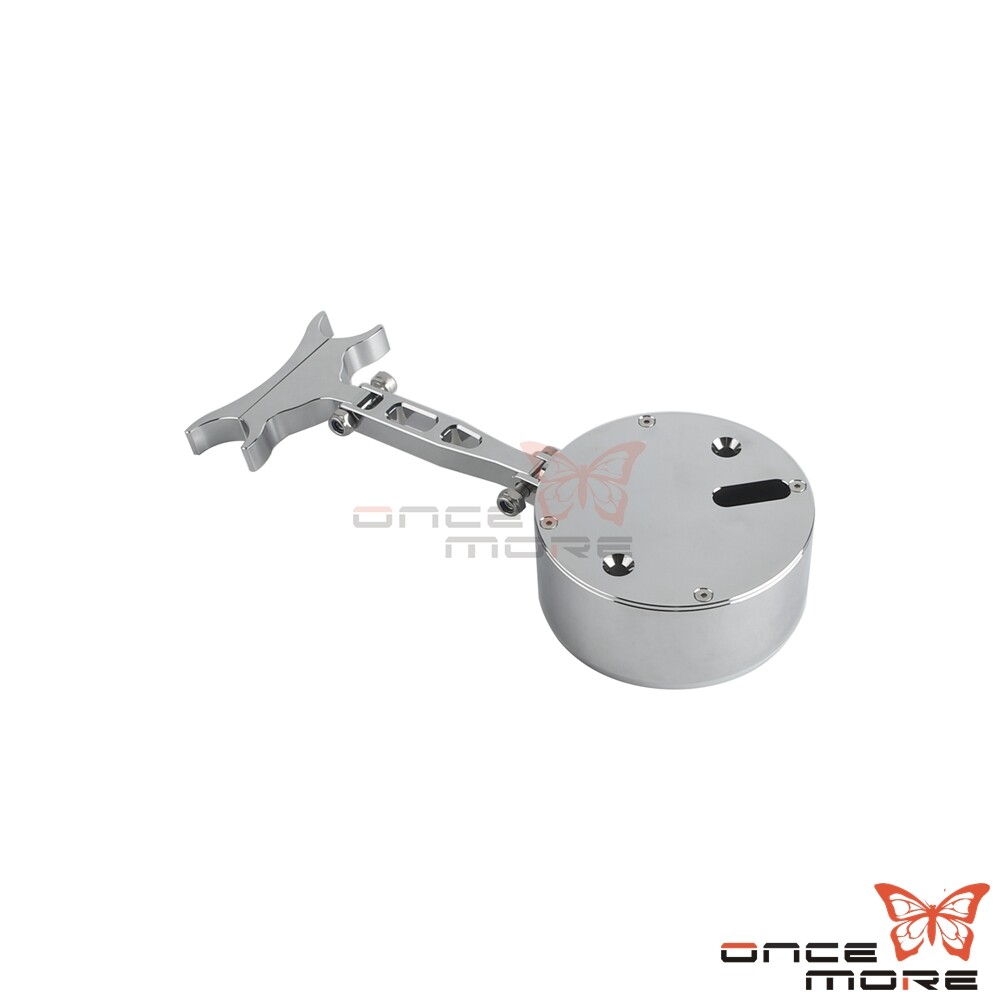 Chrome Digital Gauge Mount Housing Bracket Kit Adjustable For Harley FXFB FXLRS