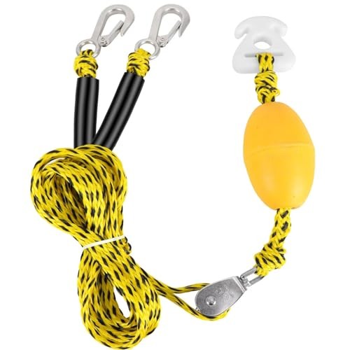 Heavy Duty Boat Tow Harness for Tubing, Water Sports Tow Rope for Boat Yellow