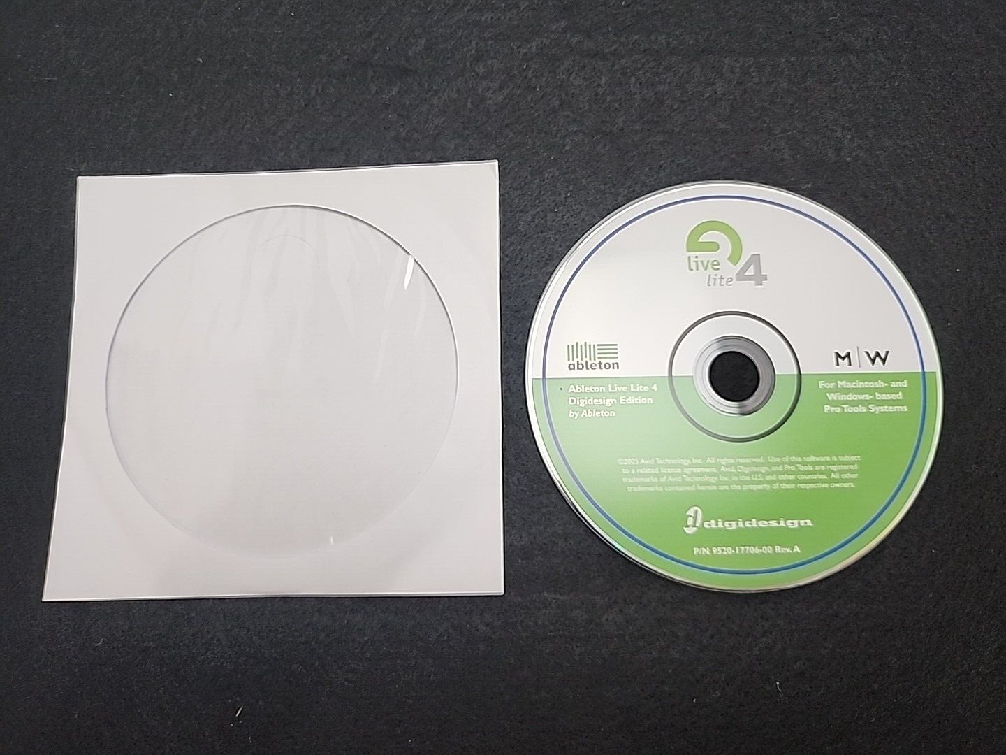 Digidesign ableton live lite 4 MAC & WIN. CD  -- Disc Only