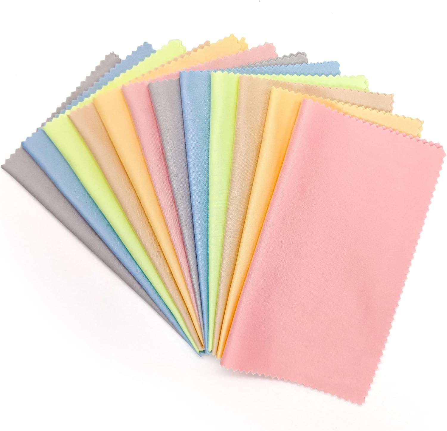 Assorted Colors Microfiber Cleaning Cloths - 6" x 7" Microfiber Glasses Cloth -