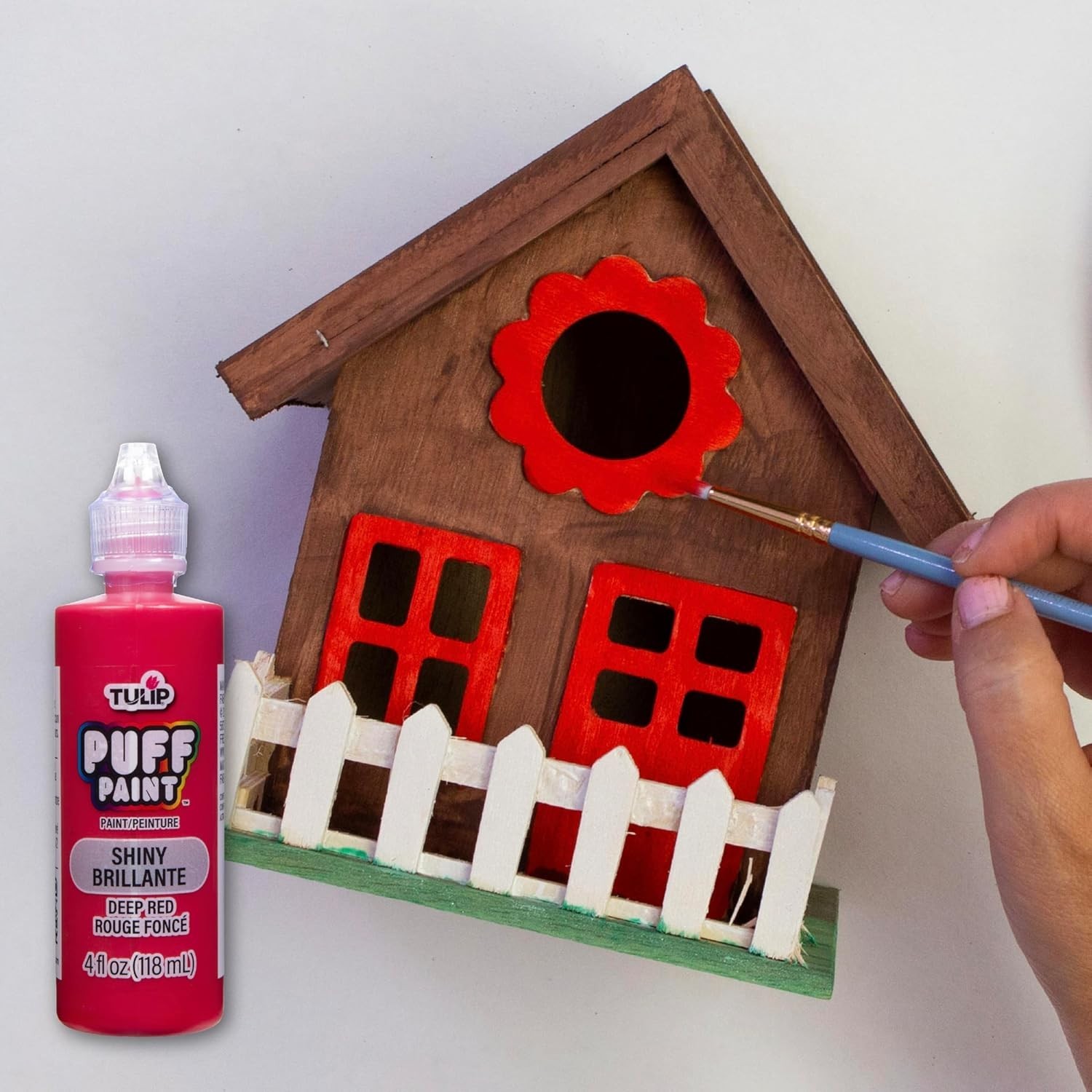 Deep Red Dimensional Fabric Paint 4oz - Perfect for Creative Crafts & Projects