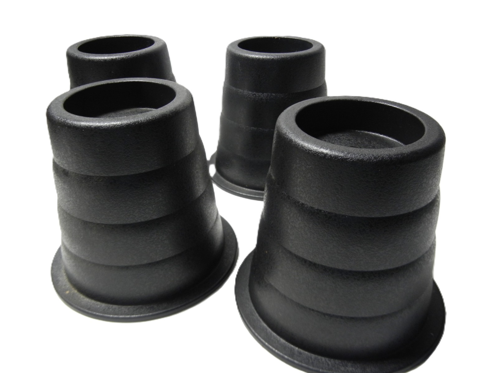 Round BLACK Furniture Bed Risers  6 in High  HEAVY DUTY