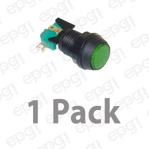 NO/NC ILLUMINATED GREEN GAME SWITCH (12V LAMP) 10AMPS - 125VAC #GMSI7BCG-1PK