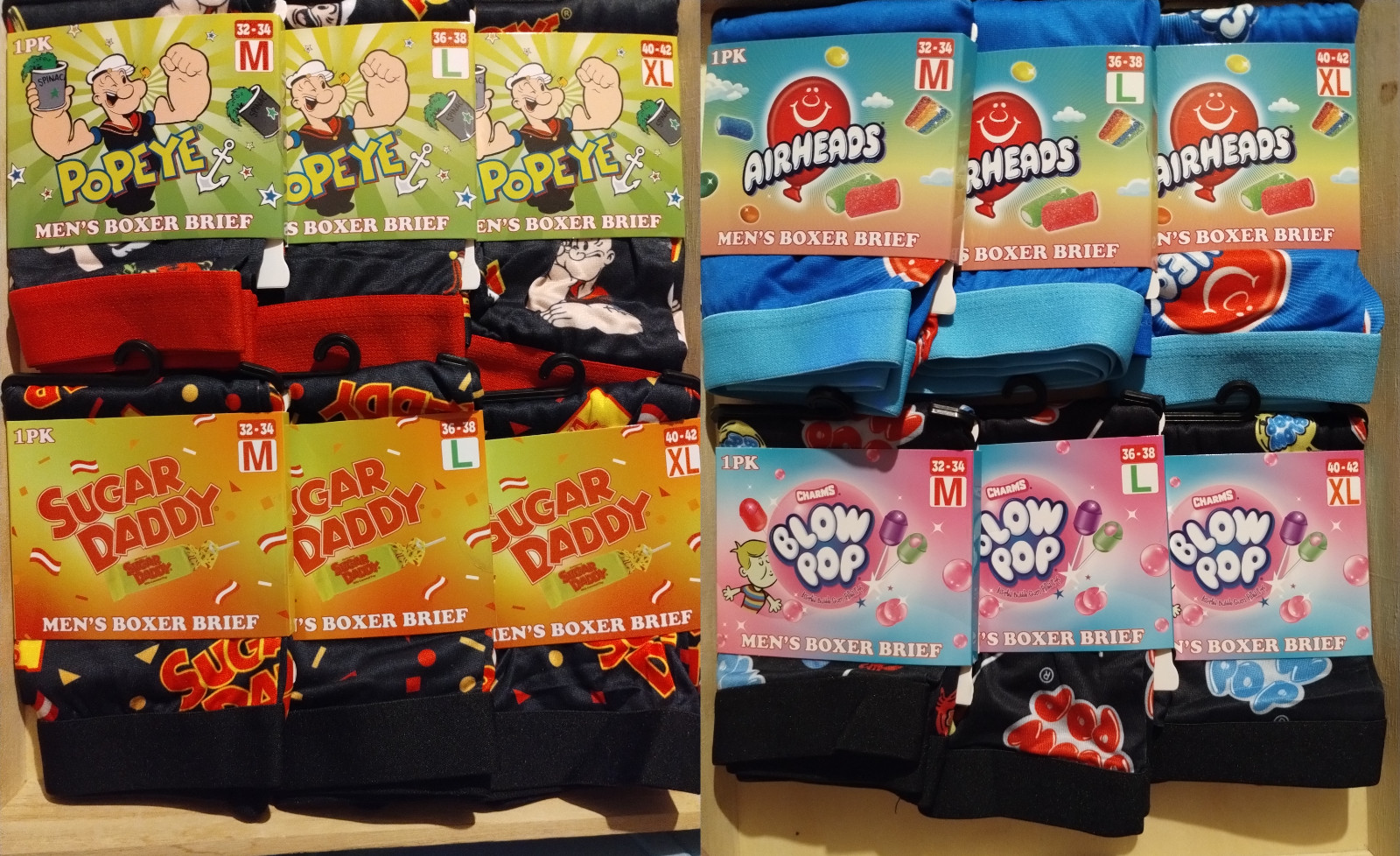 Candy Themed Boxer Briefs New in Pack +  Sugar Daddy, Blow Pop, Air Heads NEW