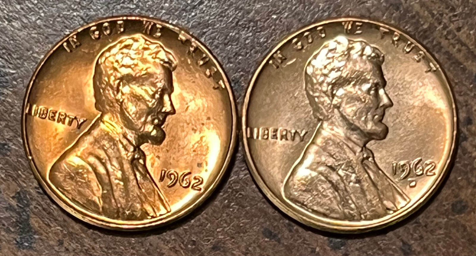 1962 PD Lincoln Cents - GEM BU - Two great coins