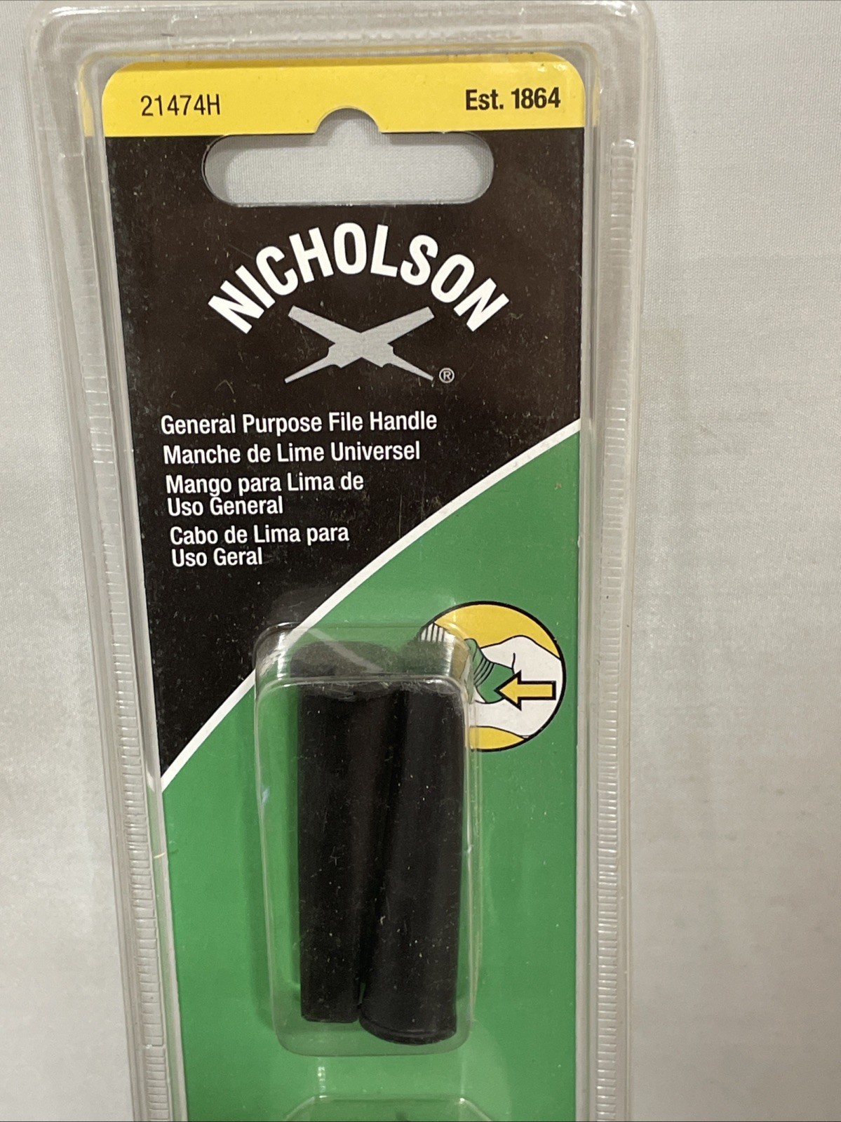 Nicholson General Purpose File Handle w/inserts 21474H New