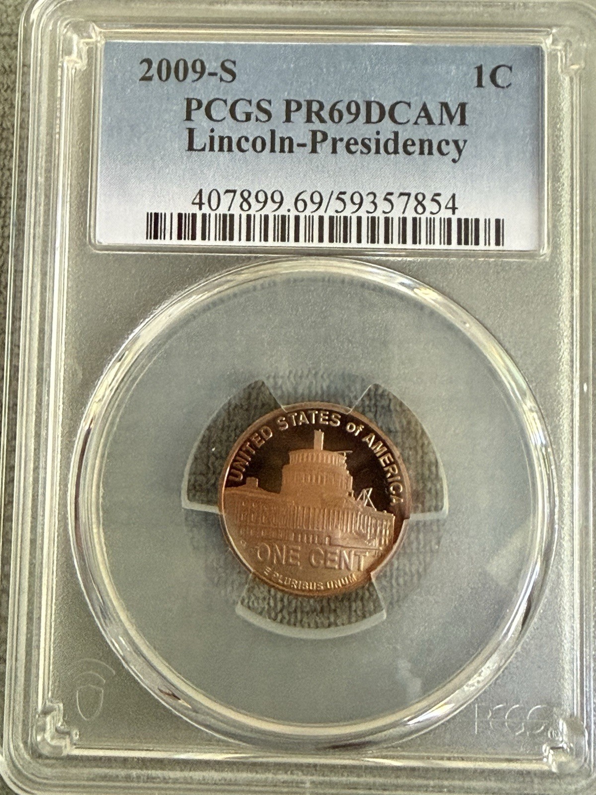 Lincoln Bicentennial 2009-S Presidency Proof Small Cent PCGS PR69DCAM RD