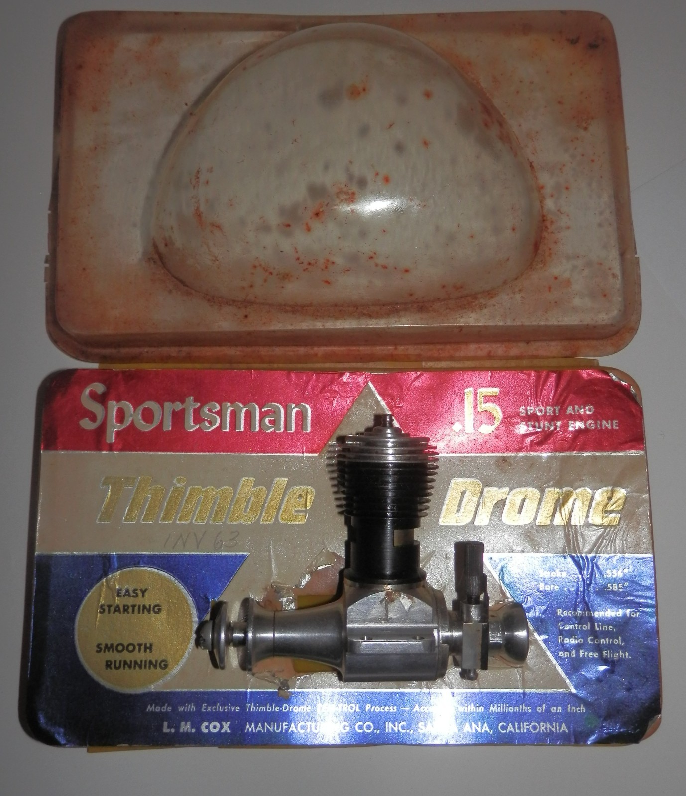Vintage Cox Thimble Drome .15 Sport & Stunt Engine - LOCKED UP