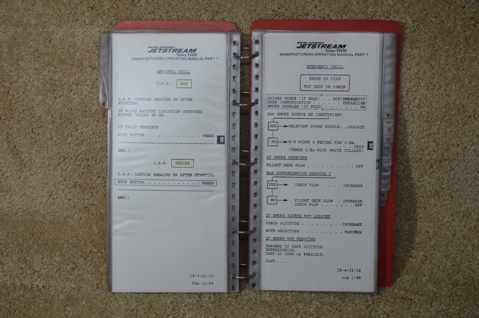 JETSTREAM 3200 MANUFACTURES OPERATING MANUAL PT 1 USED