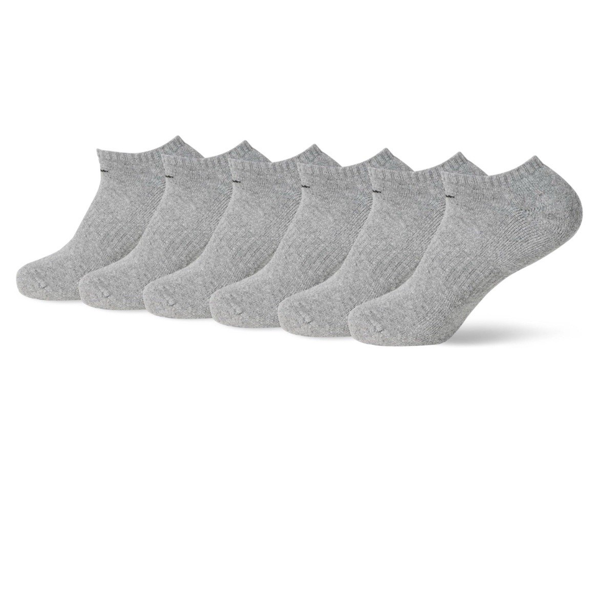 NEW 6 PAIR PACK NIKE NO SHOW DRI-FIT EVERYDAY GREY/BLACK SIZE MEN 8-12 WMN10-13