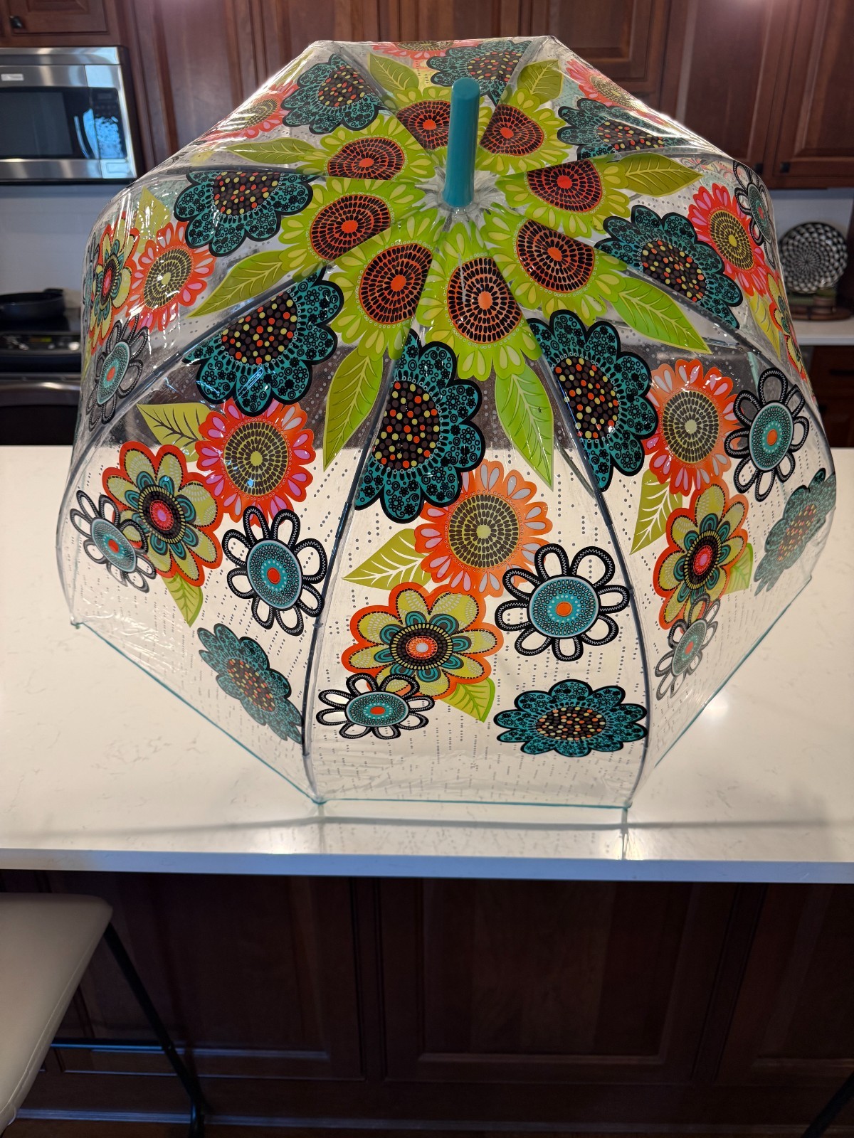 VERA BRADLEY FLOWER SHOWER BUBBLE UMBRELLA