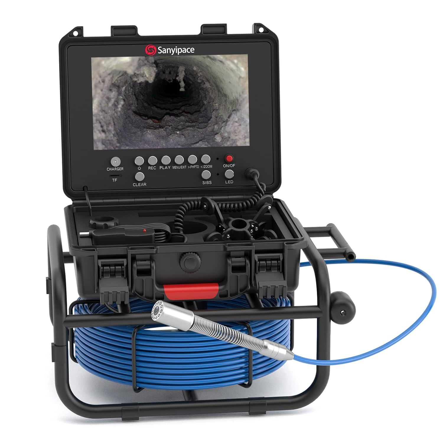 Sanyipace 9" Sewer Inspection Camera with Self-leveling and 512Hz