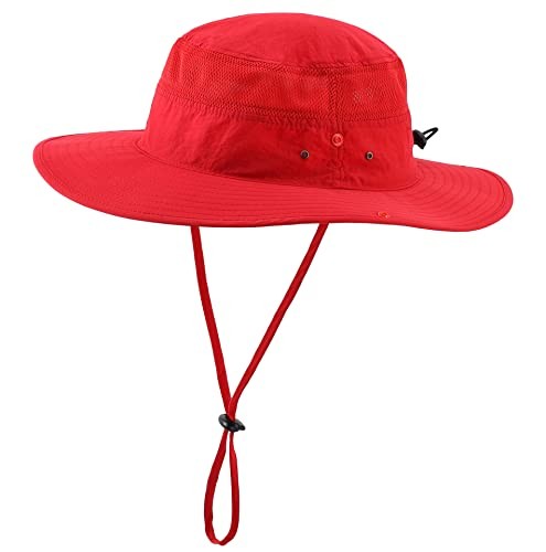Wide Brim Sun Hat for Men Breathable Cowboy Boonie Hat UPF 50+ Sun Protection