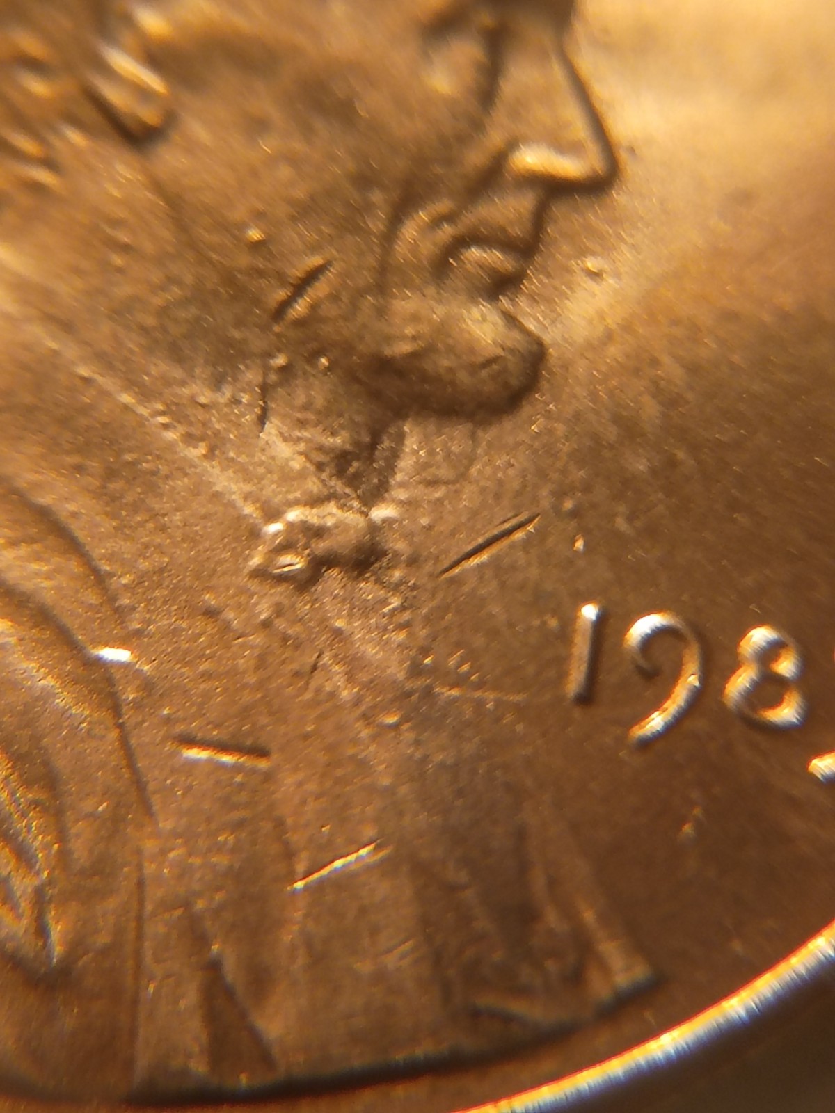 1983 P Lincoln Cent Die Clash Rev Die Breaks Die Break T United