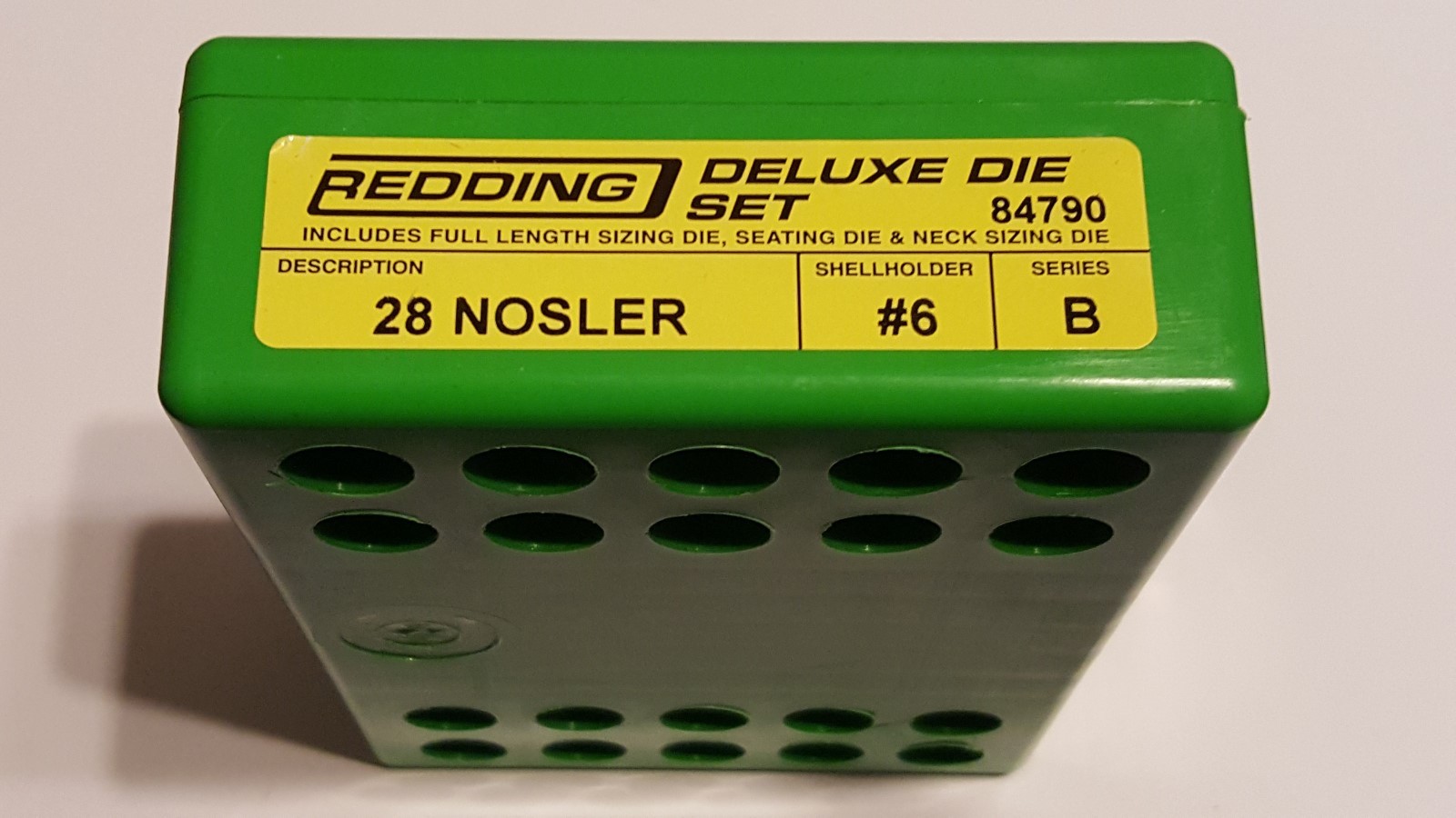 84790 REDDING 3-DIE FULL LENGTH / NECK 28 NOSLER DELUXE DIE SET -BRAND NEW