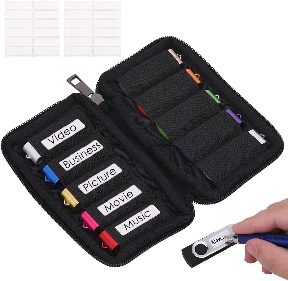 USB Flash Drive Case Soft Material Thumb Drive Holder Case, USB Drive Holder Org
