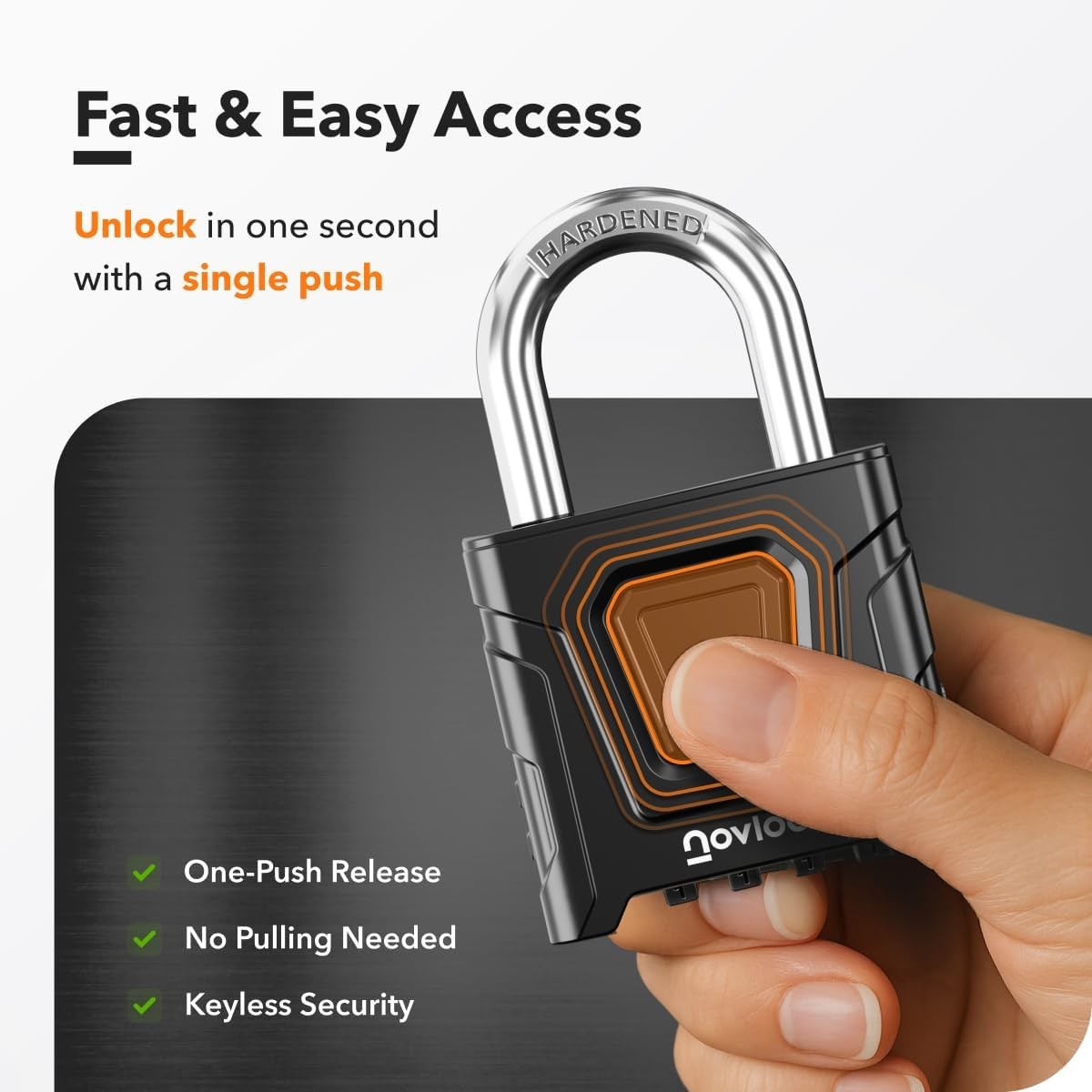 Outdoor Combination Lock – Heavy Duty, Large, Weatherproof Padlock with Code –