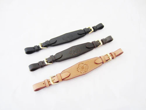 "Gold Edition" Soft Leather Padded "Flower" Noseband - Embellished