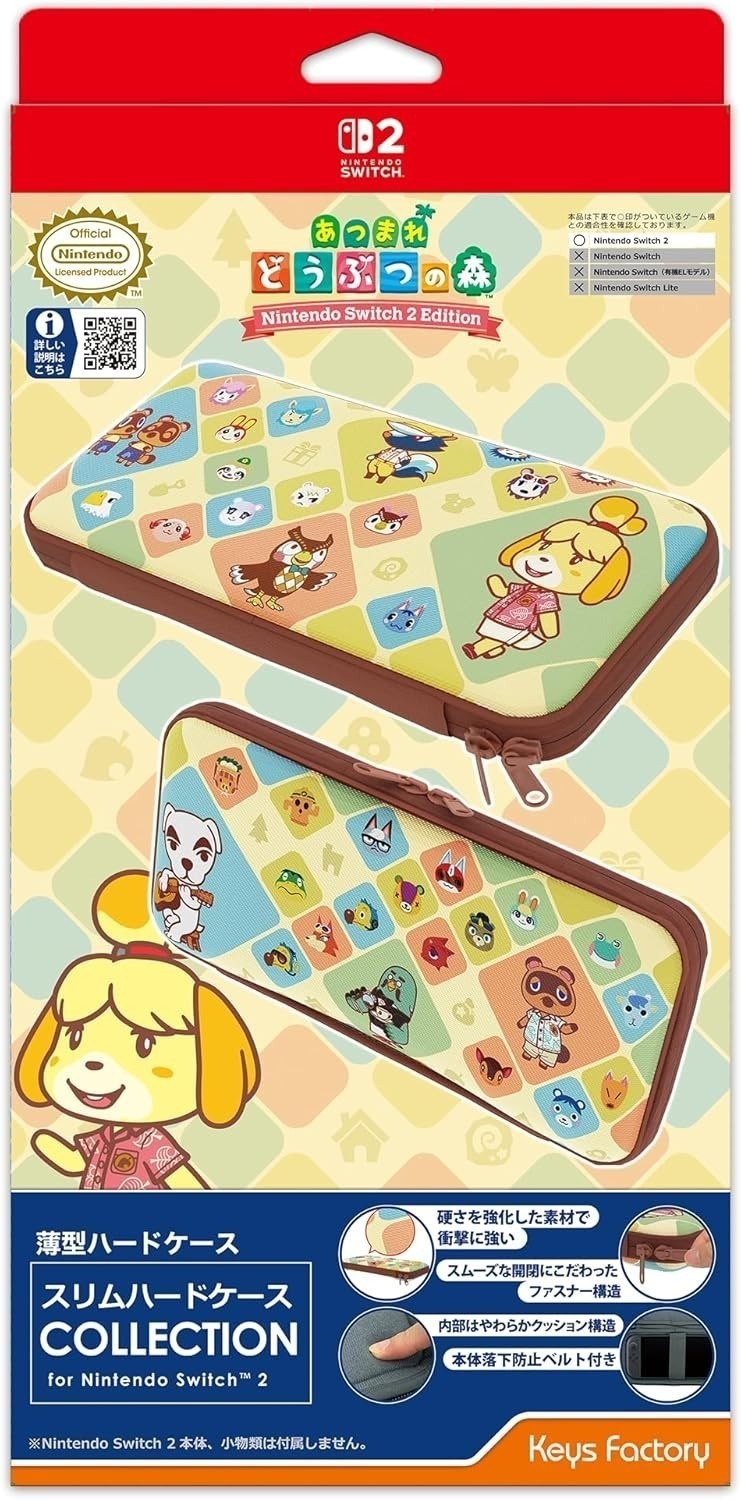 Animal Crossing Keys Factory Slim Hard Case for Nintendo Switch 2 Official NEW