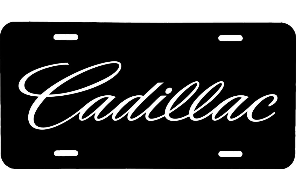 CADILLAC CTS ESCALADE XTS SRX BLACK VEHICLE LICENSE PLATE AUTO CAR FRONT TAG