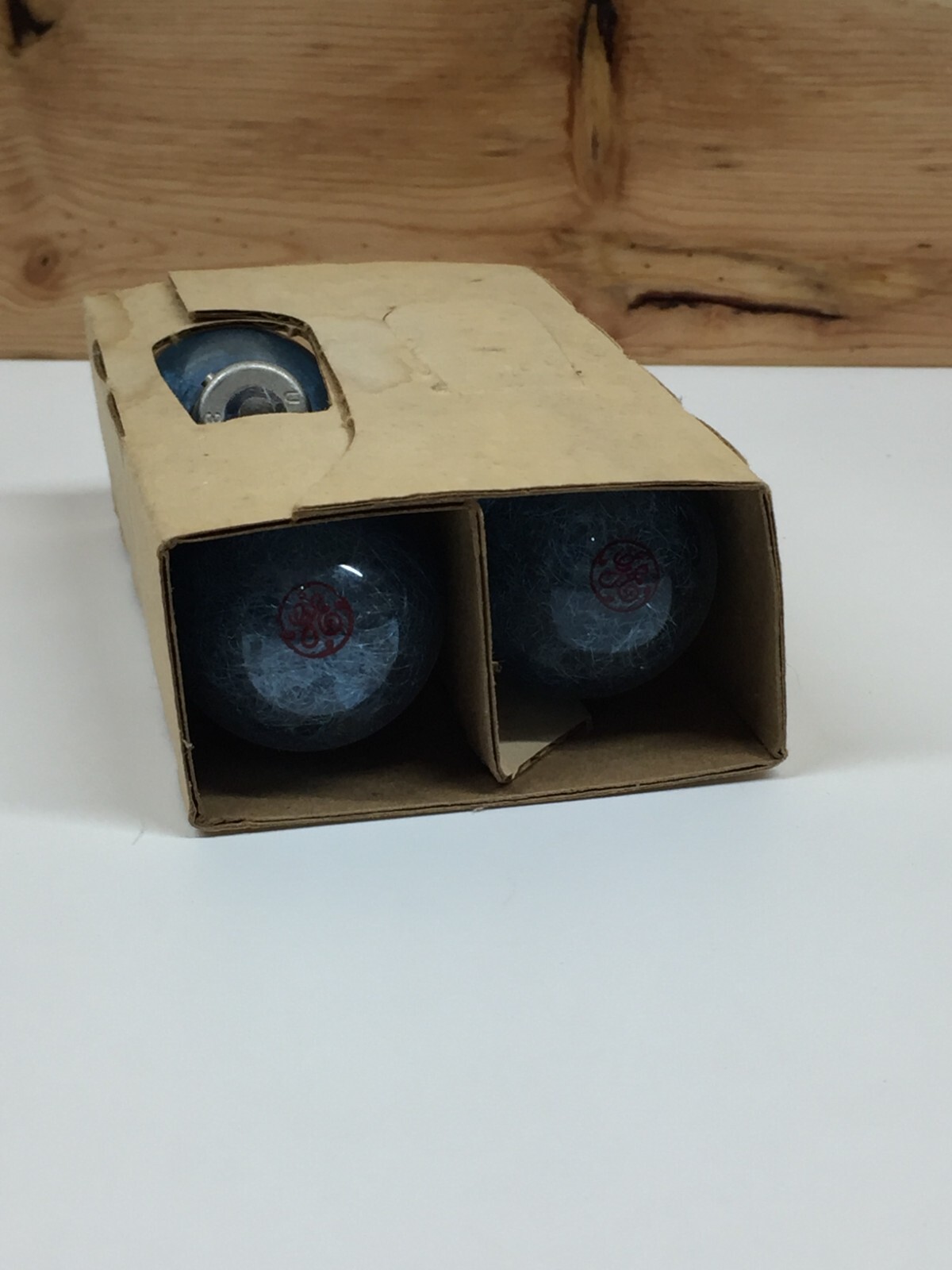 3 Vintage Blue GE Camera Flashbulbs