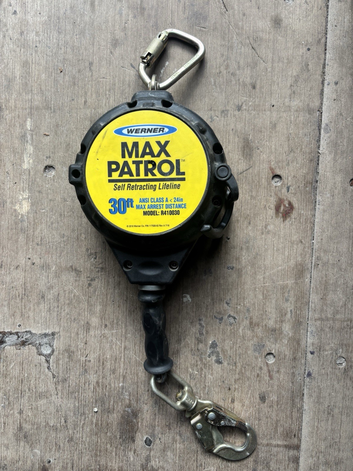 Werner Max Patrol  30ft. Self Retracting Lifeline R410030 (Pre Owned)