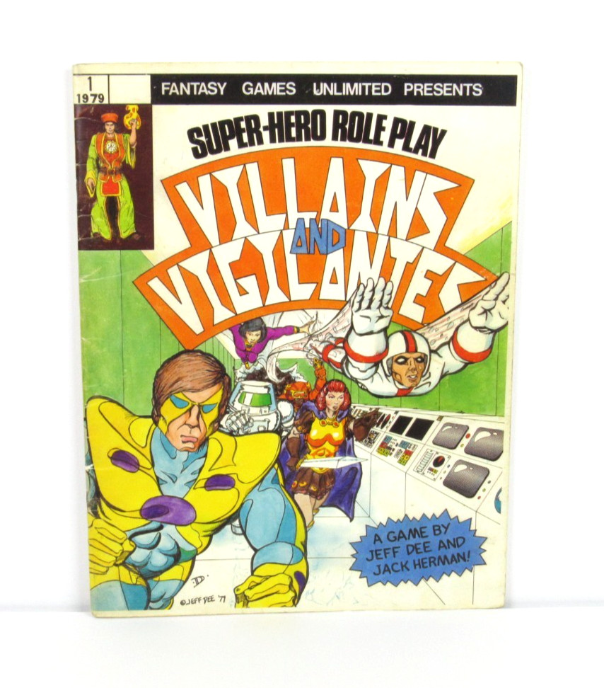 1979 Fantasy Games Unlimited Villians & Vigilantes Rulebook 1st Printing