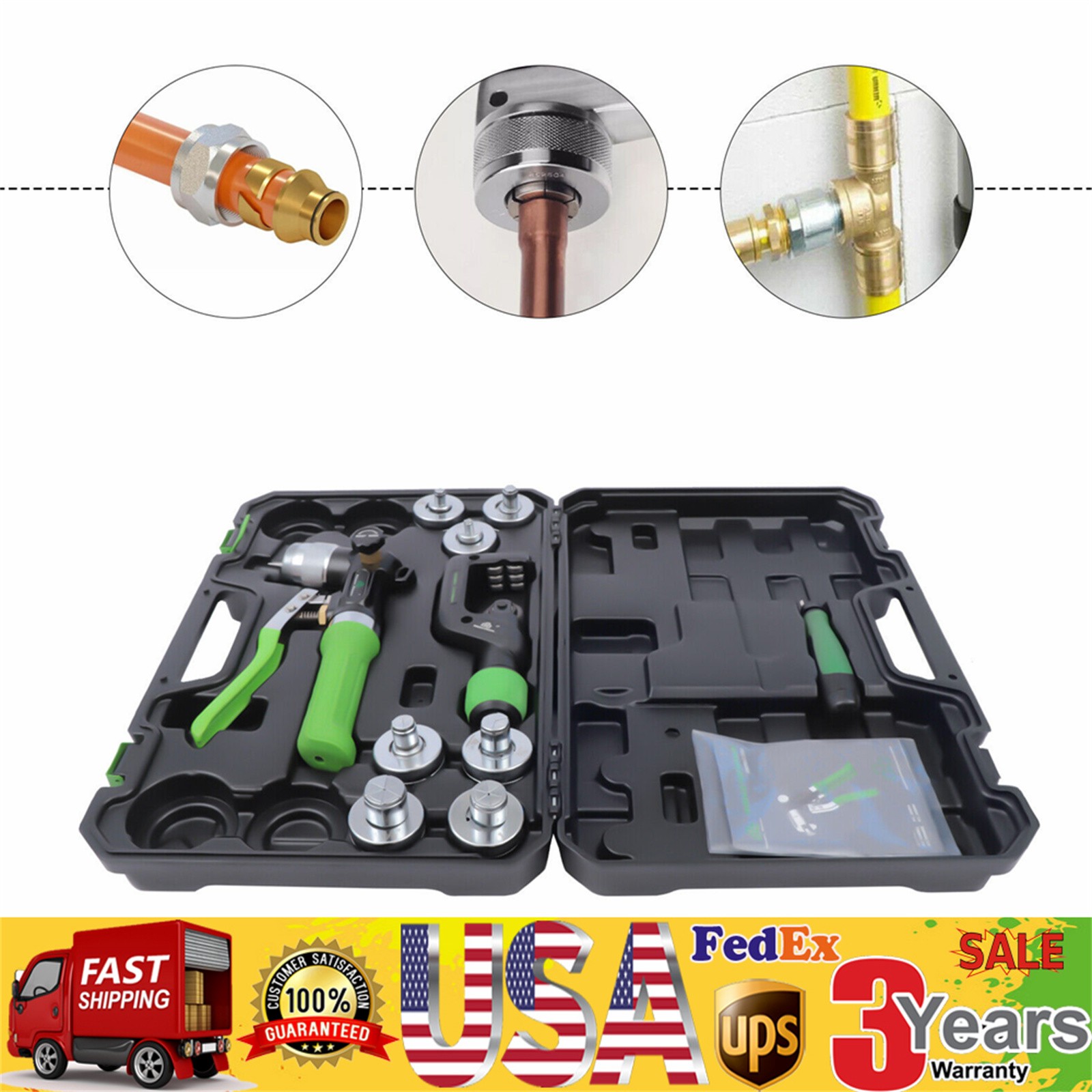 Hydraulic Expander HVAC Hydraulic Swaging Tool Kit Tubing Expanding Copper Tube~