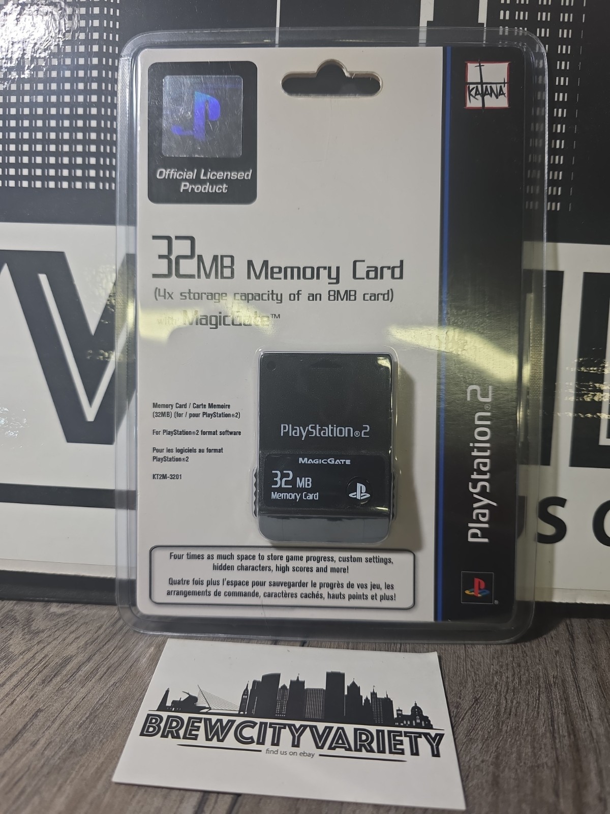 32MB Memory Card with MagicGate PS2 (Sony PlayStation 2) New Sealed KATANA