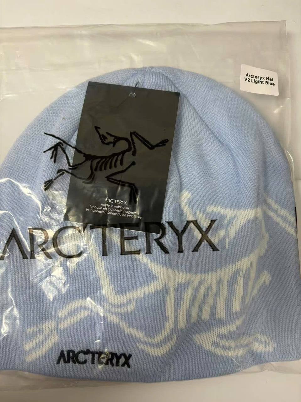 Arc'teryx Bird Head Toque Beanie Merino Wool Light Blue Winter Hat - NWT