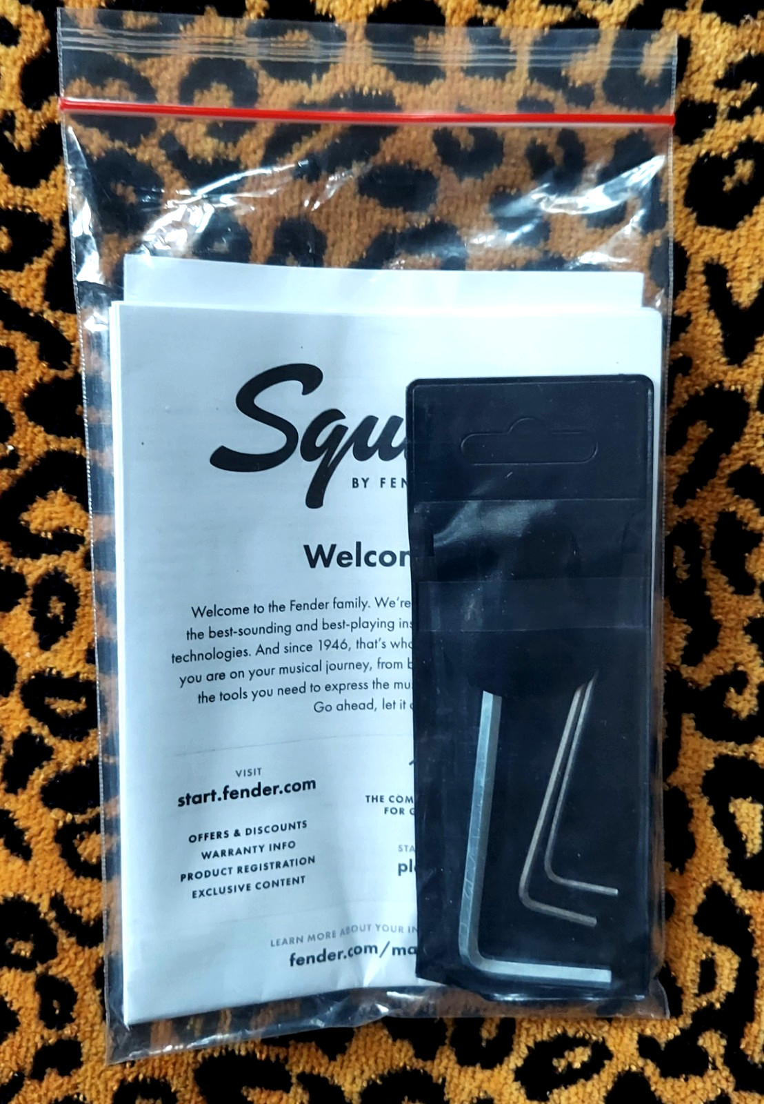 Squier truss rod and bridge wrenches with owners manual case candy