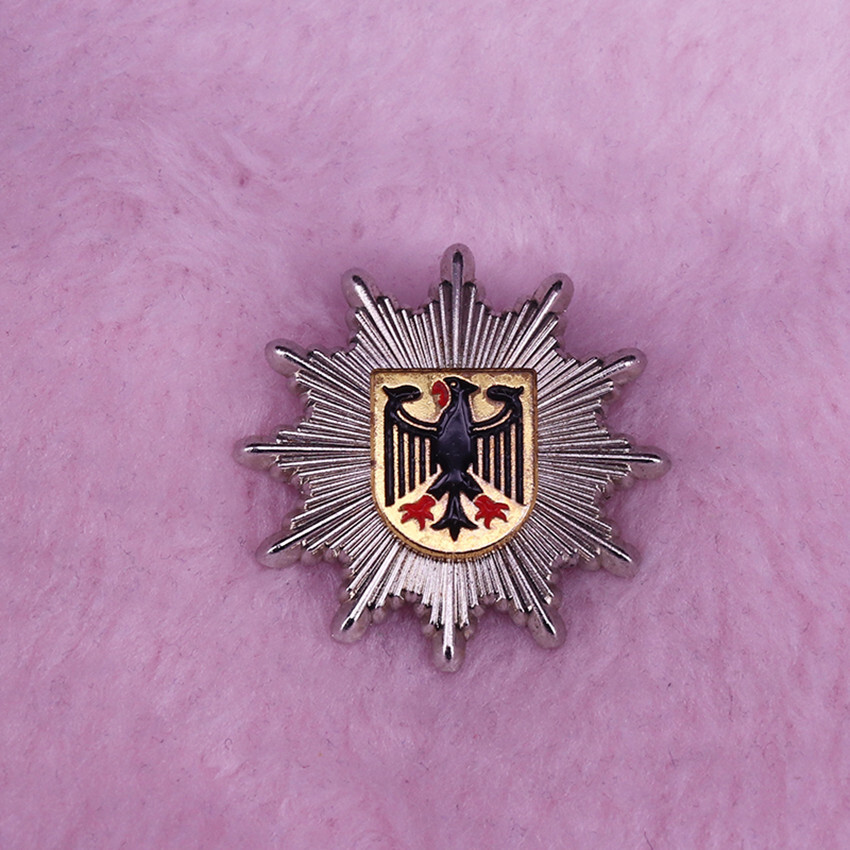 German Eagle Crest Deutschland Germany Flag Panzer Cross Pin Badge