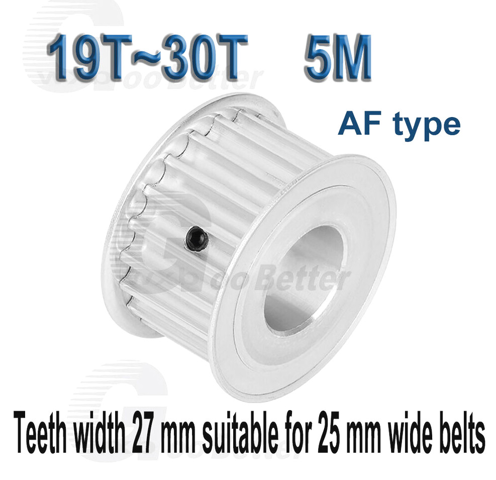 19~30 T HTD5M Pulley For 25 mm Belt CNC AF-type Timing Belt Pulleys Bore 5~28 mm