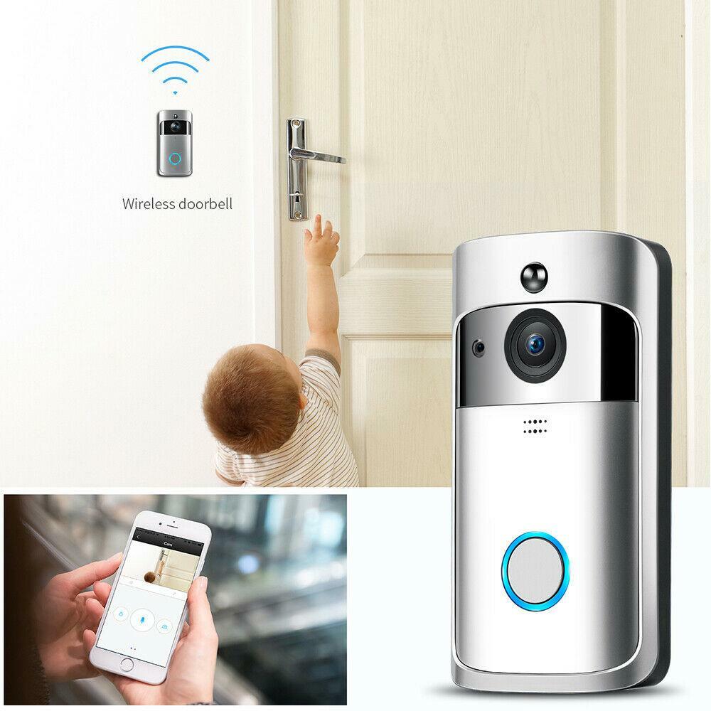 Wireless WiFi Video Doorbell 720P Smart Door Ring Intercom Security Camera Bell