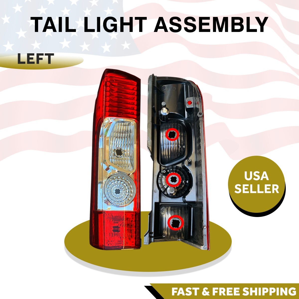2014-2023 Ram ProMaster 2500 3500 Tail Light Lens Left Driver Side Rear Lamp