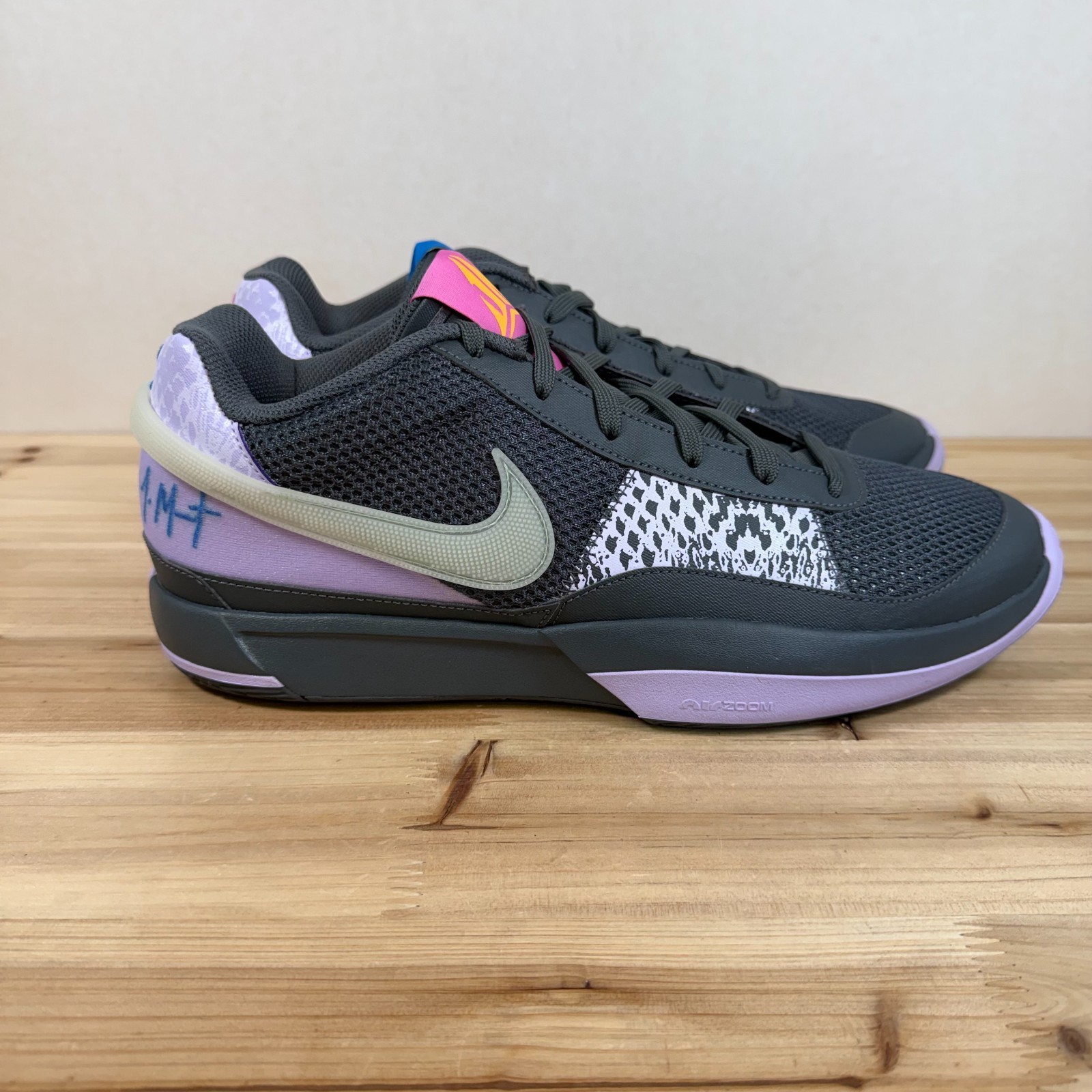 Nike JA 1 Basketball sneakers Mens 12 Black Iron Grey Lilac Personal Touch