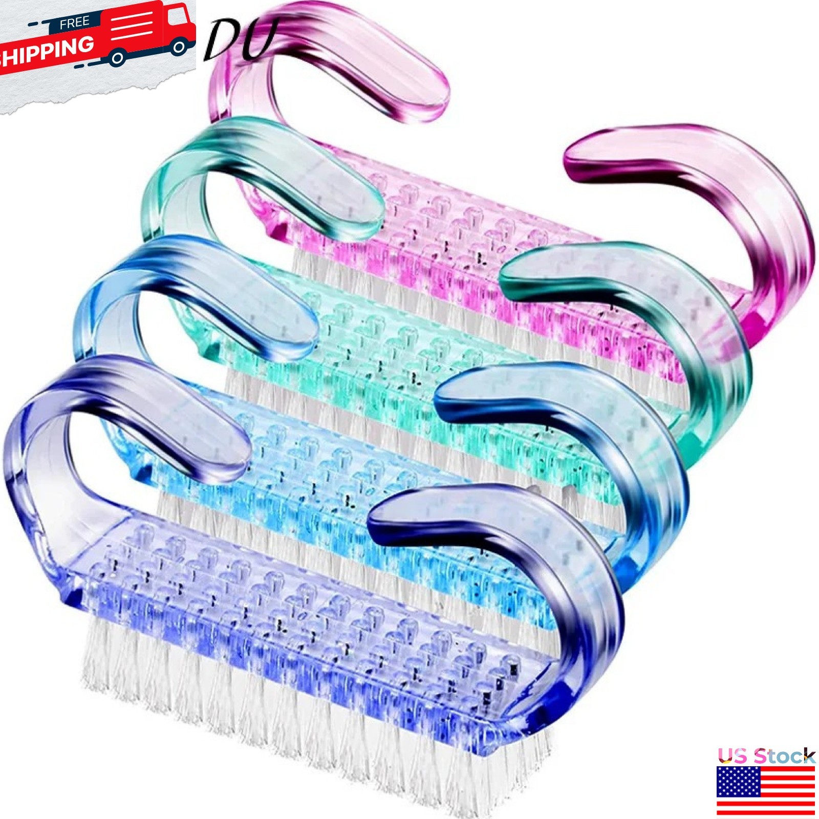 Nail Brushes Mix Color Nail Hand Scrubbing Cleaning Brush Dust Soft Cleaner