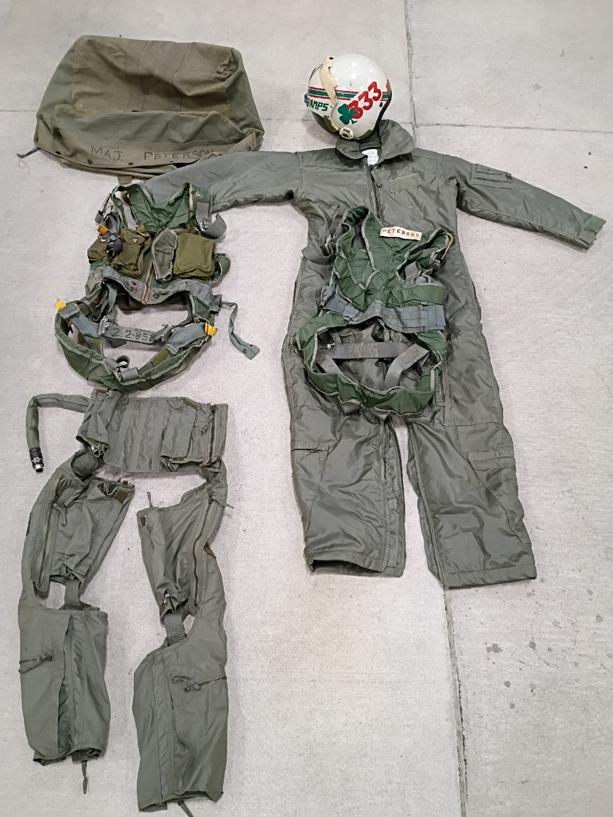 NAMED F4 Fighter Pilot Helmet VMFA-333 MA2 Harness Anti G Survival ejection vest